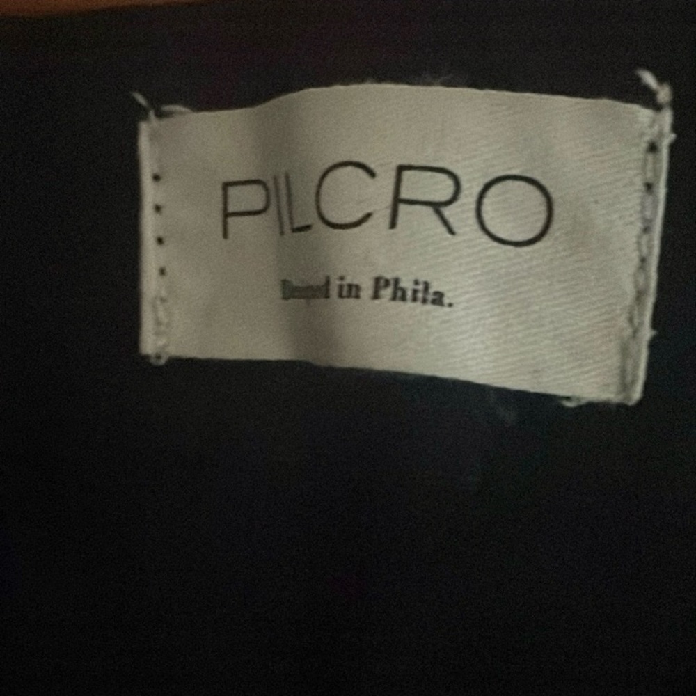 PILCRO Pants Barrel Jeans THE ARIN Buckle Back Black Linen Cotton Size 29 - Picture 10 of 16